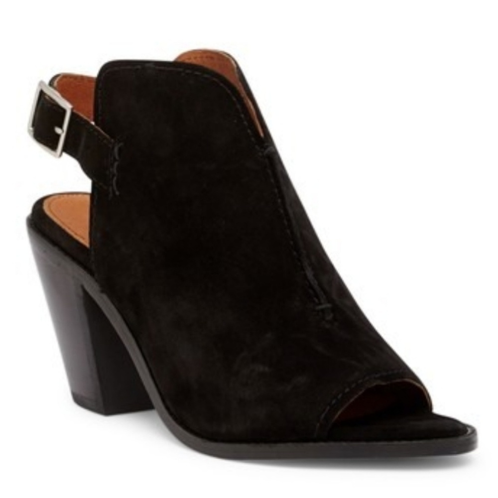 NWT Frye Courtney Sling stacked heel mules